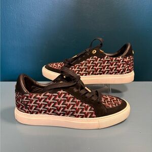 Zadig & Voltaire Black and Red Woven Sneakers